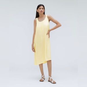 Everlane Naia Ripple Tank Dress Yellow XXS